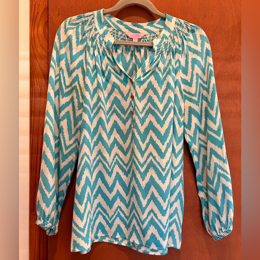 Lilly Pulitzer Elsa Silk Top (size small)